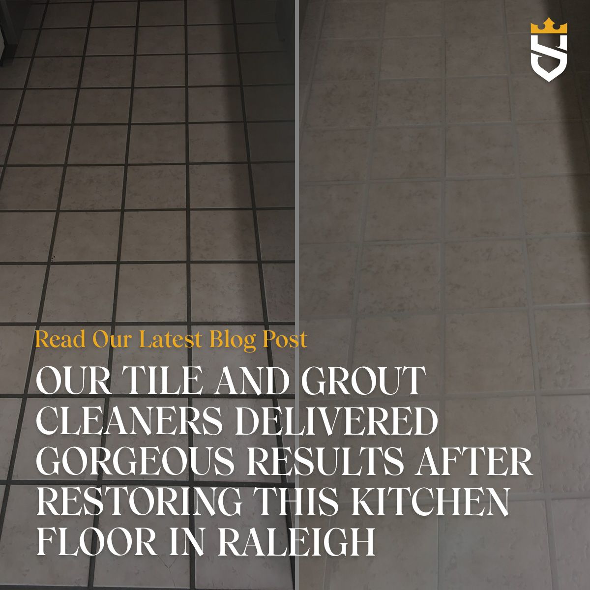 Our Tile and Grout Cleaners Delivered Gorgeous Results After Restoring This Kitchen Floor in Raleigh